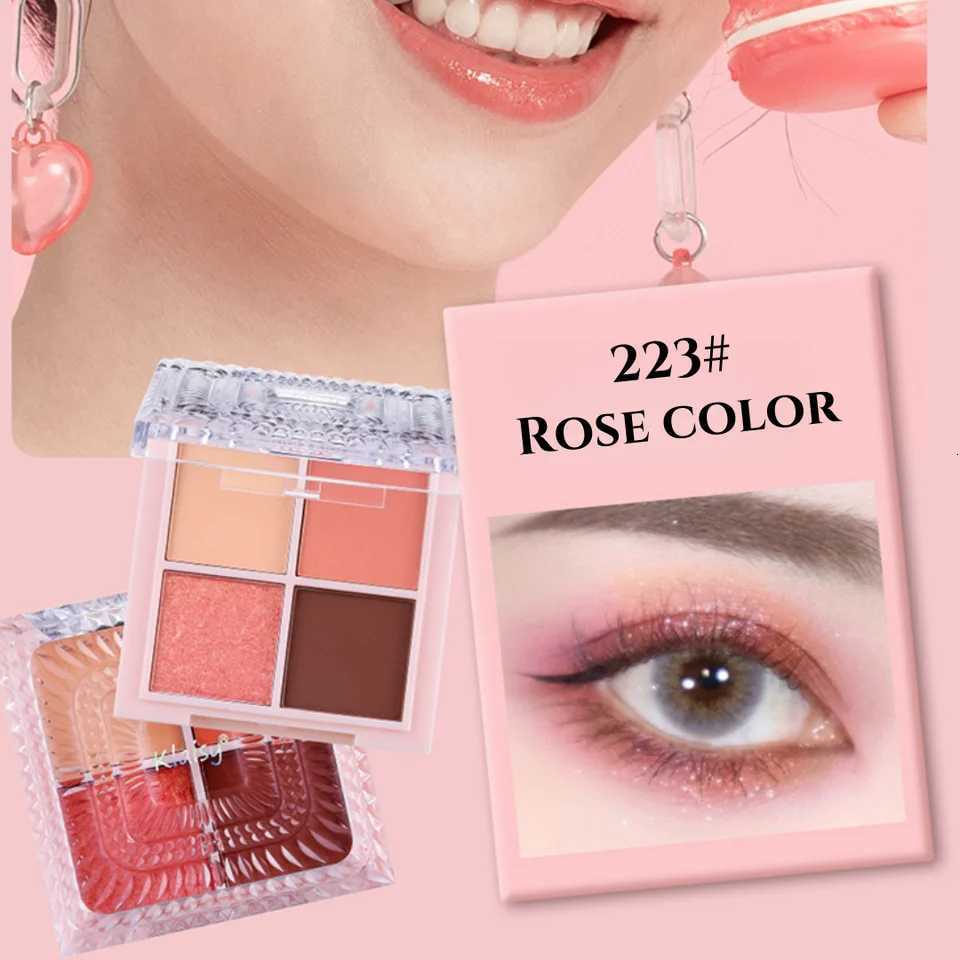 Klaisy Cute New Crystal 4-Volors Eyeshadow Palette girly and youthful multi-purpose suitable for newcomers easy to apply makeT251122