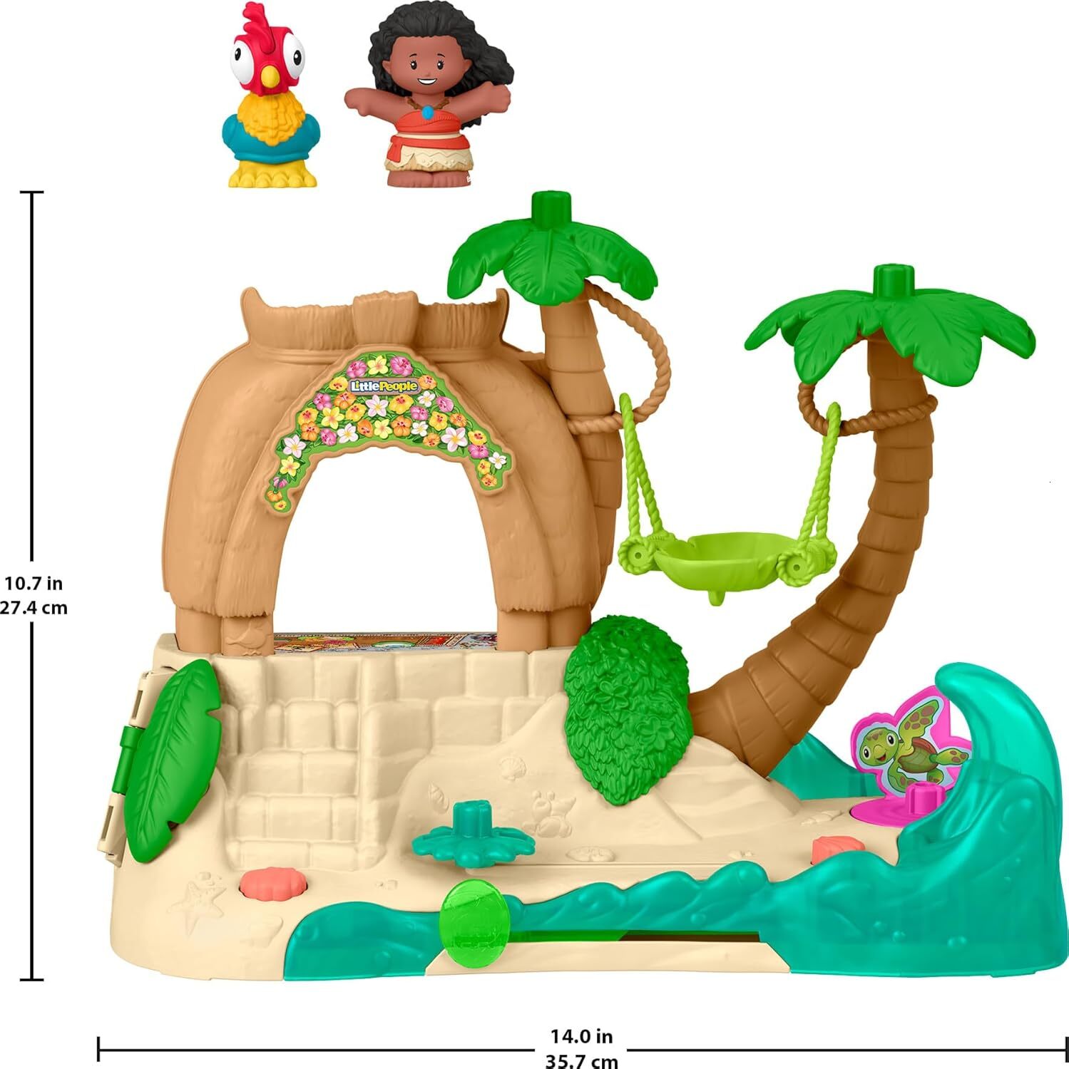 Disney custom Fisher Price Little People Toddler Toy Disney Princess Moana Adventure Village Playset with Figures for Pretend Play Kids Months