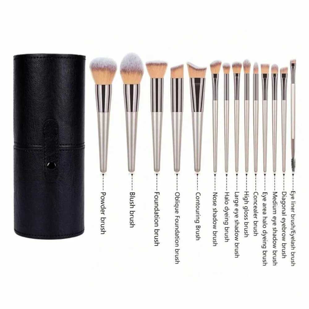 14-Piece Premium Synthetic Makeup Brush Set for Foundation Powder Concealers Eye Shadows and Blush C251122
