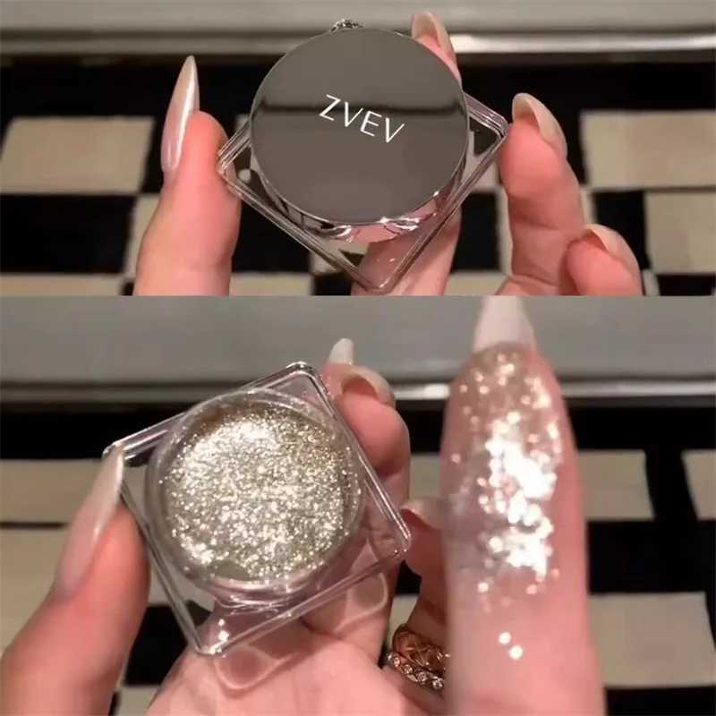 Monochrome Glitter Eyeshadow Diamond Shimmer Palette Pigmented Single Eyeshadow Waterproof Long-Lasting Highlighter CosmeticsT251122