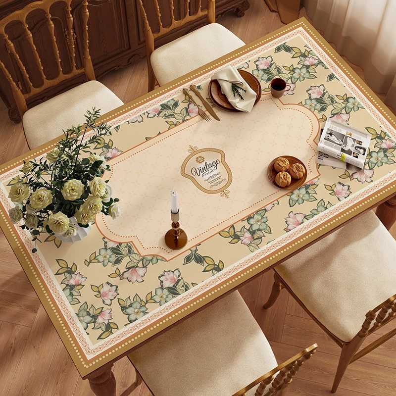 American table mat light luxury high sense kitchen table mat living room table protective mat office desk waterproof tablecloth C251122