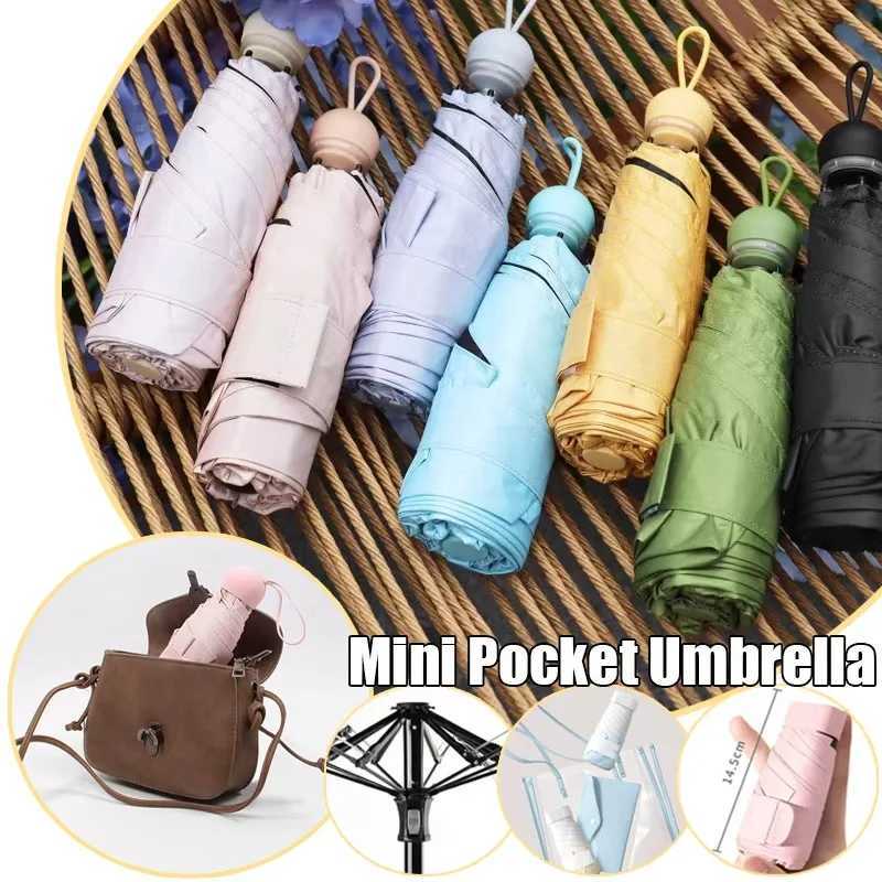 Anti-UV Windproof Capsule Umbrella - Lightweight Folding Sunscreen Parasol Portable Outdoor Travel GearM251122