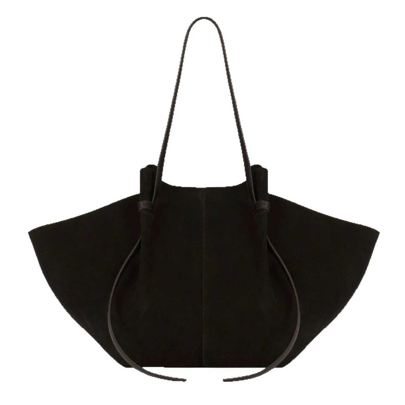 2025 Womens new simple and fashionable shoulder bag suede frosted wing bag large capacity shoulder tote bag handbag K251121