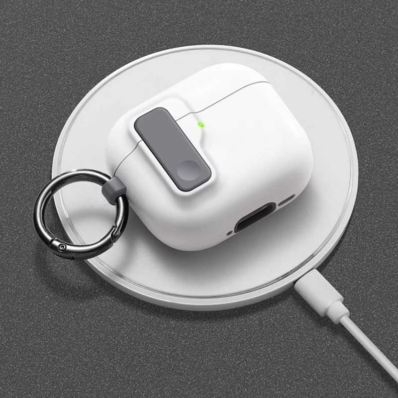 2025 Case For AirPods Pro 3 Magnetic Automatic Lock Cases Phone Stand Headphone Cover For AirPods Pro 3 Pro3 Fundas With Hook W251125