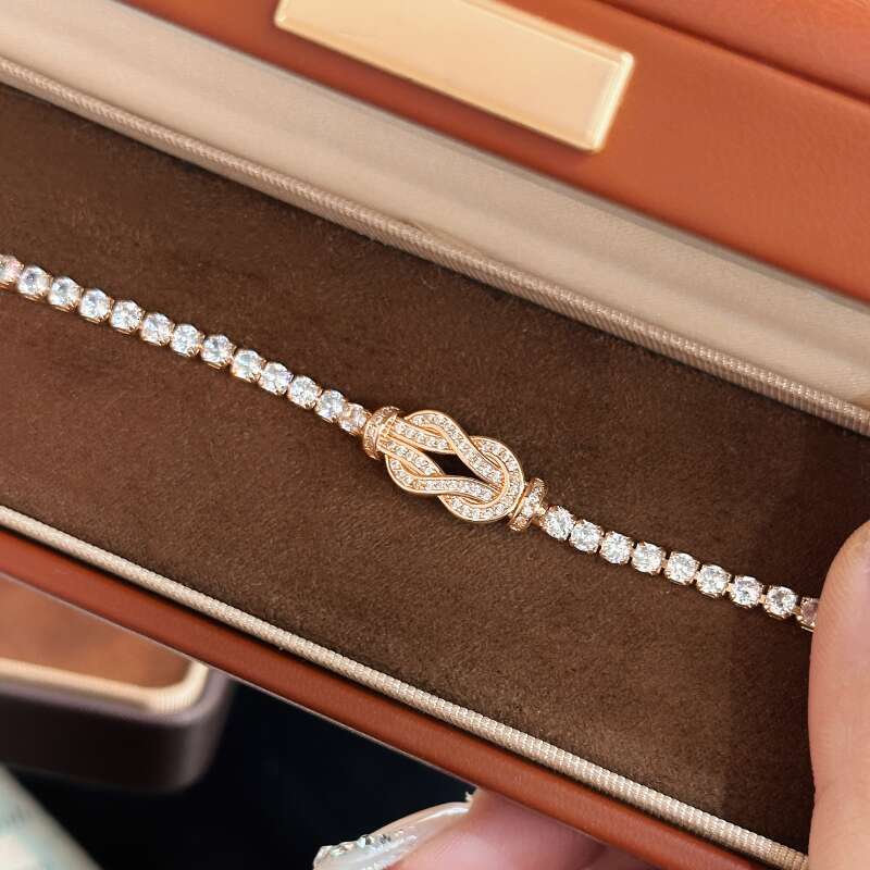 Bracelet Luxury Horseshoe Bracelets - Ultra Shiny Diamond Texture, Simple Row Design, Trendy Fashion Jewelry Gift Z260313