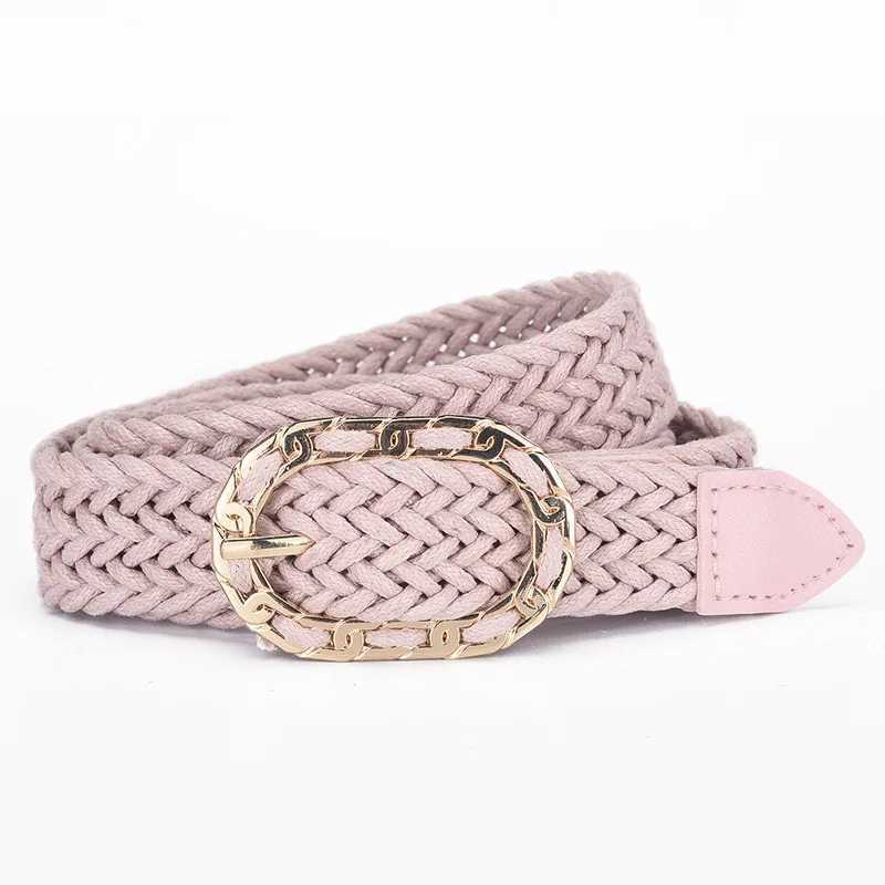 Boho Wax Rope Braided Belt Womens Fashion Trend Jeans Dress Clothing Accessories Girdle Gothic Retro Gold Buckle Waistband J251122
