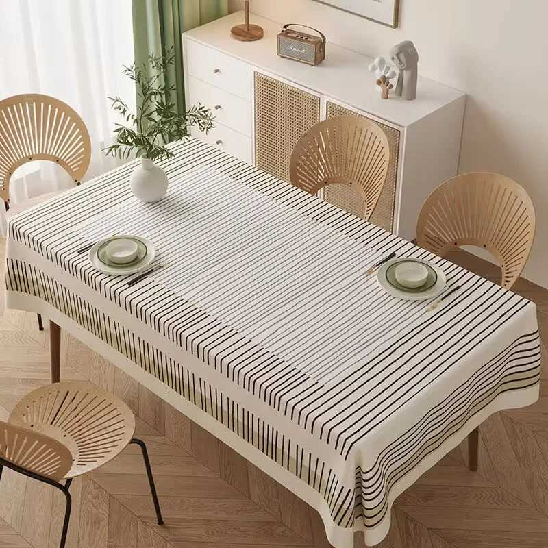 PVC Rectangular Dining Table Tablecloth Oil Resistant Tabletop Protective Cloth Household Plastic High-end Lace Table Cover Mat C251122