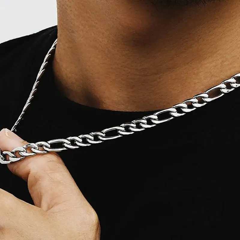 925 Sterling Silver 40-75cm Figaro Chain Necklace Men Women Fashion Simple Chain Wedding Christmas Gift Jewelry AccoriesXJ251122