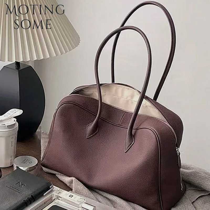 Motingsome First Layer Handbag for Women Togo Cowhide Niche Design Pillow Bag Shoulder Bowling Bag Gunderarm Armpit Bags BostonT251122