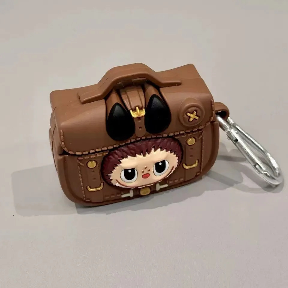 Creative mini cartoon briefcase keychain pendant headphone bag 250421