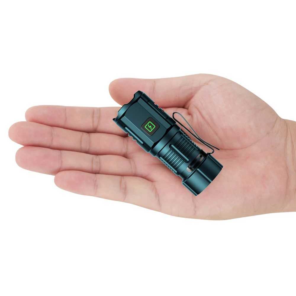 6500K 3x Led Mini Palm Small Flashlight USB Rechargeable Portable Magnet Torch Outdoor Hiking Camping Home Work Car Repai 16340 C251122