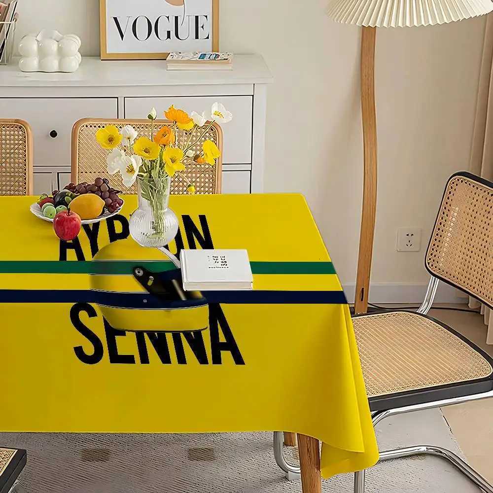 A-Ayrton S-Senna Rectangle Tablecloths Printed Table Cloth For Farmhouse Holiday Wedding Party Dining Table Decor C251122