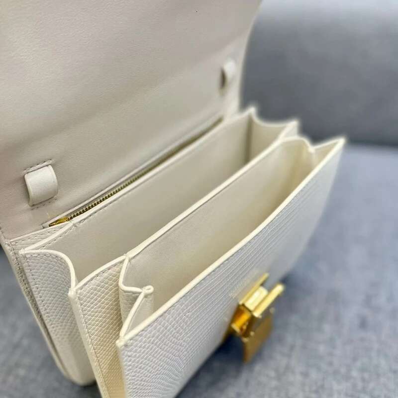New Lizard Pattern Tofu Quality Genuine Leather Shoulder Crossbody Stewardess Women S Small Square Box Bag Bag