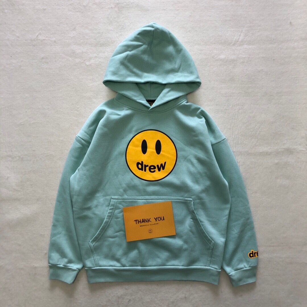 Drew House DREW Justin Smiling Bieber High Street Loose Long Sleeve Hoodie