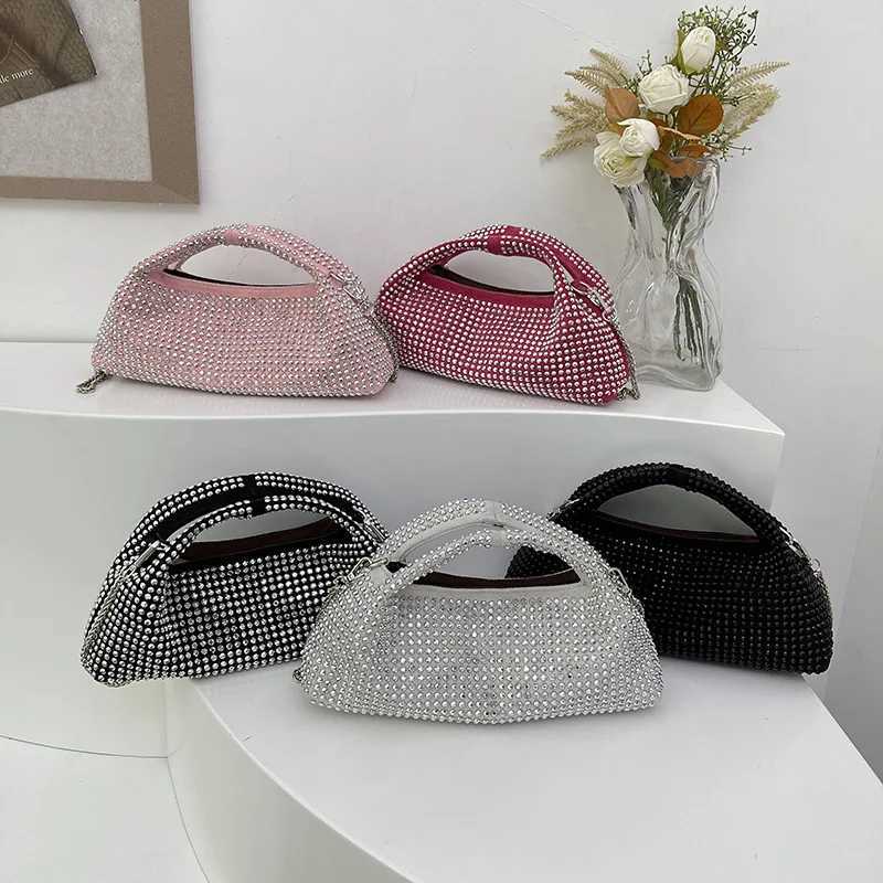 Shiny Crystal Clutch purse bucket Shoulder bag rhinestone Handmade purses and handbags luxury Designer Evening clutch Bag Purse K251121