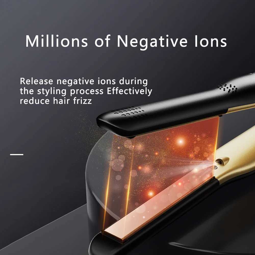 Professional Hair Straightener-Ionic Flat Iron with Negative ions mens hair styler Anti-Scald Handle for Frizz-Free StylingT251122