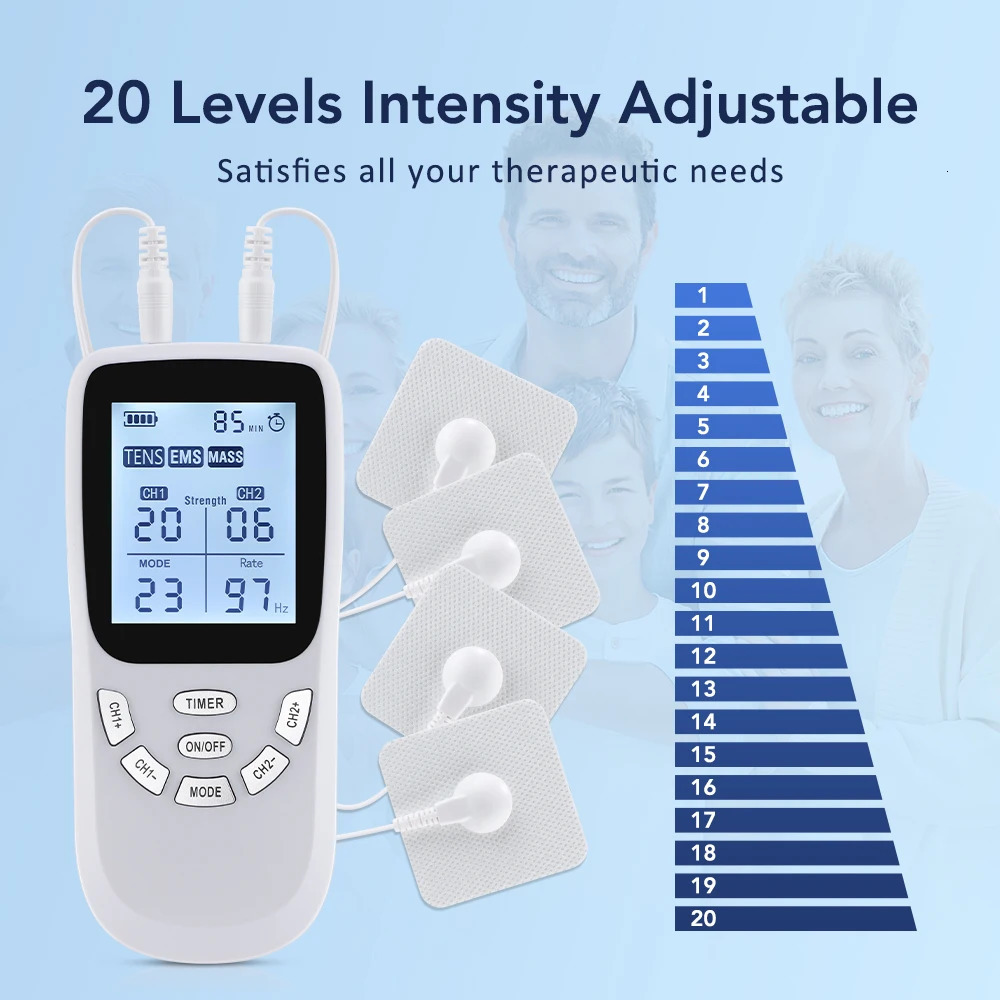 36 Modes Electric Muscle Stimulator Device EMS TENS Pulse Body Massage for Neck Back Body Digital Display Slimming Machine 250418