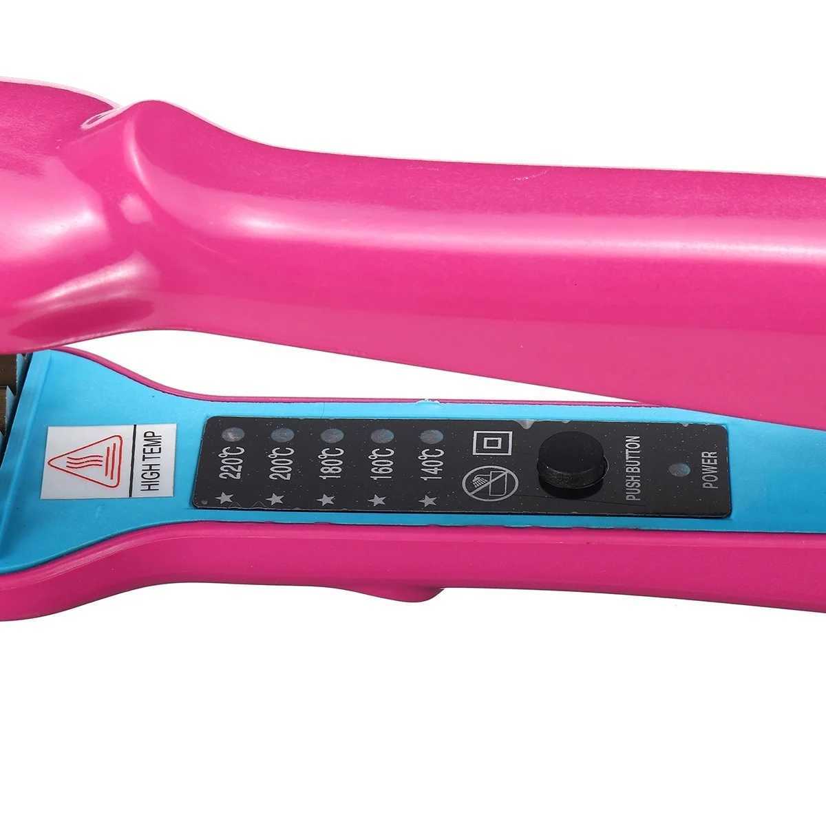 Professional Hair Crimper Curler Dry Wet Use Corrugated Irons Ceramic Curling Iron with Temperature Control Waving ToolT251122