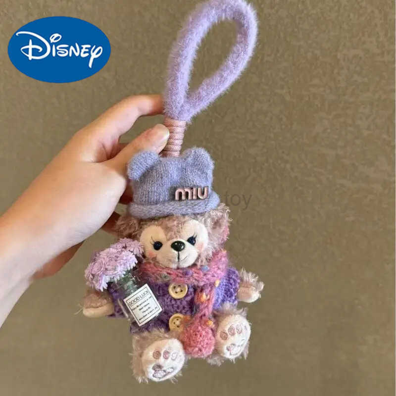 Disney Bear Doll Girl Birthday Gift Pendant Cute Duffy Bear Cartoon Doll Packaging Decoration Girl Bag Car Key Pendant Accessories Y250422