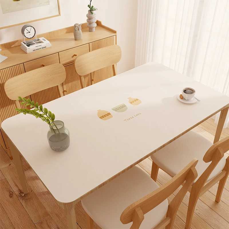 Tablecloth waterproof oil resistant no wash PVC household heat-resistant leather dining table mat rectangular coffee table mat C251122