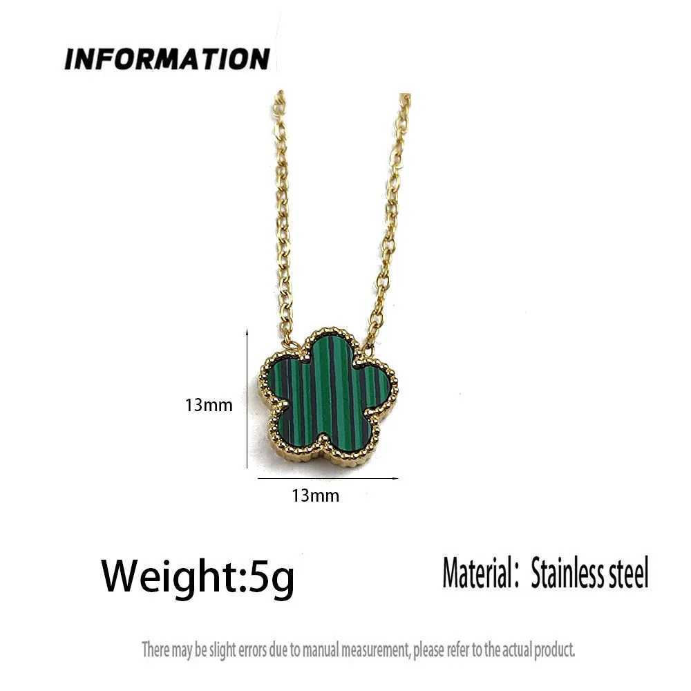 Classic five-leaf shell pendant high quality waterproof metal 18K womens necklace wedding party jewelry J251122