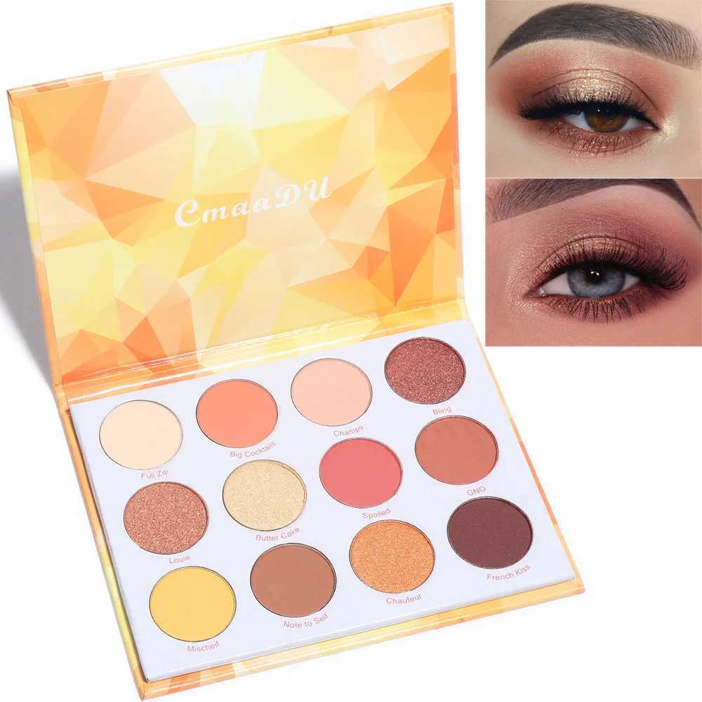 CmaaDu 12 Color Matte Metallic Glitter Eyeshadow Palette Beautiful Color Long-lasting Eye Shadow Pallet Pigments Daily CosmeticT251122