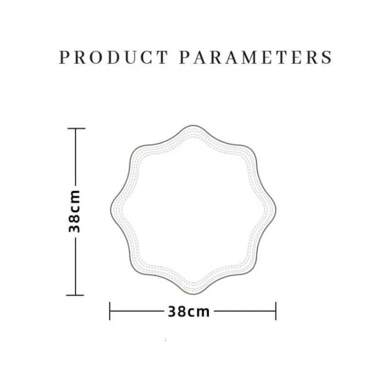 1/4/6Pcs Orange Placemats Faux Leather Flower Round Shaped Table Mats Table Decoration Accessories Indoor/Outdoor Table Mats C251122