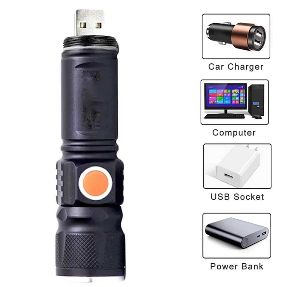 Rechargeable Light Lanterna Portable Rechargeable Led Lamp High Power Led Flashlight Fishing Camping Work Powerful Lamps Usb C251122