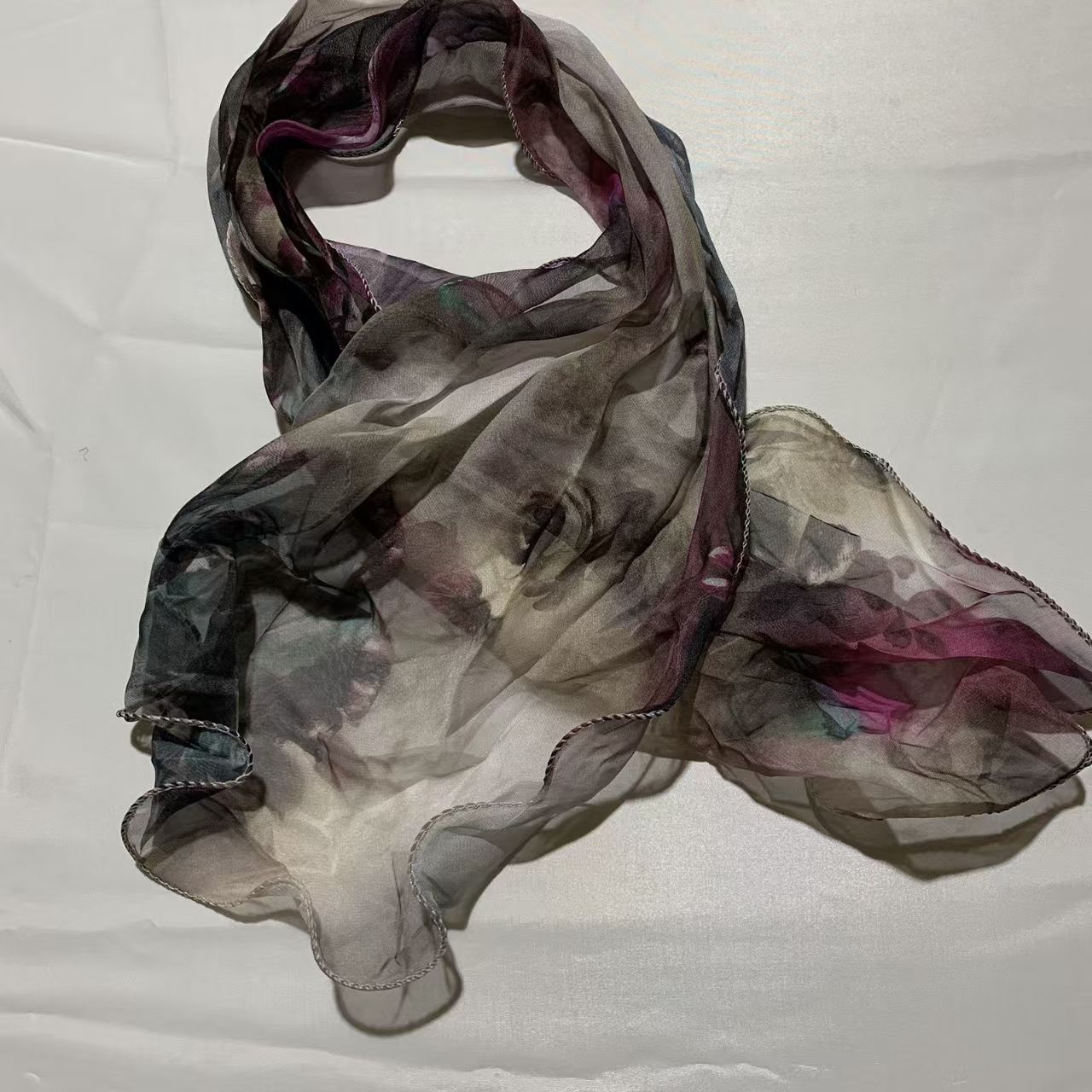 T527 lace scarf summer thin small silk scarf spring and autumn sun protection
