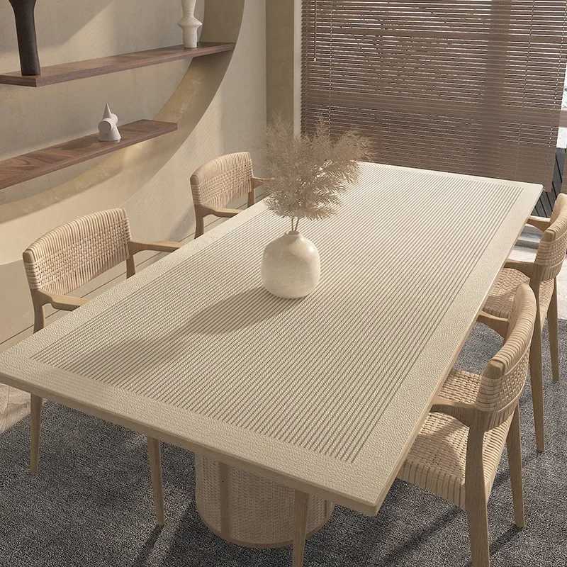 Table mat waterproof and oil proof tablecloth no wash anti scald and heat-insulating mat light luxury and high-end feel C251122