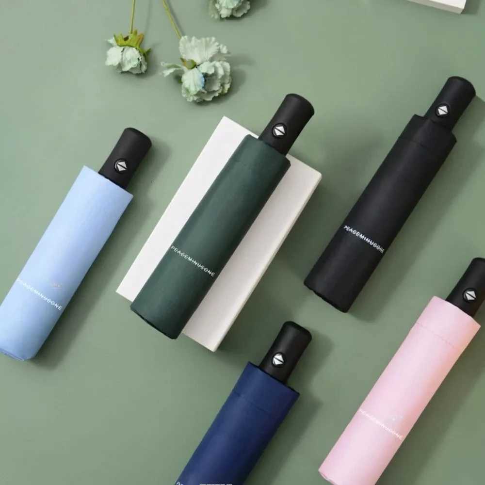 1PC Automatic Umbrella UV Folding Umbrella Sunscreen Umbrella Sunny Umbrella Sunscreen Umbrella Universal Black Rubber UmbrellaM251122