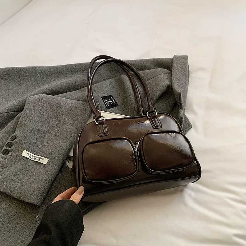 Luxury Brand Bowling Bags For Women Simple Shoulder Bags Ladies Commuting Armpit Totes Bag Versatile Multi pocket Pillow BagsT251122