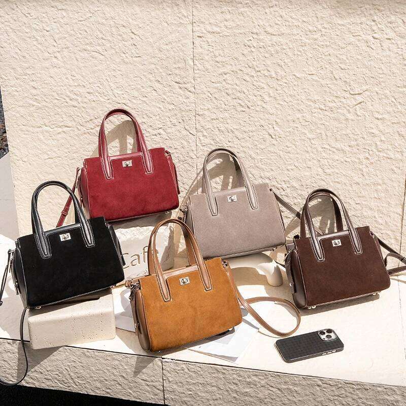 2025 NEW Autumn winter women's Suede cowhide leather Crossbody Bag luxury designer Genuine Leather commuting Shoulder bag