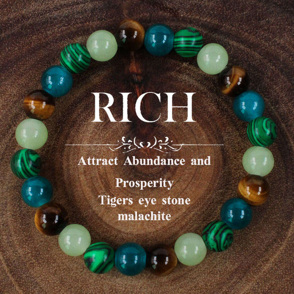 TemuTK Natural Pea Male Female Universal Tiger Eye Stone Jewelry Bracelet Xiyin