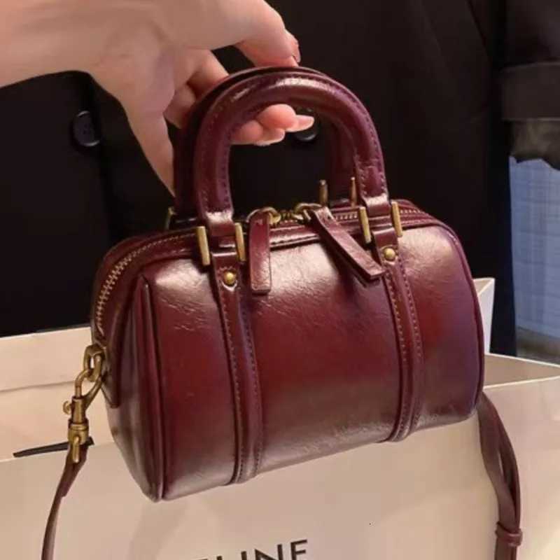 JIAERDI Retro Cylinder Pillow Handbag Women Soft Leather Large Capacity Shoulder Bags Ladies Premium Luxury Design Crossbody BagT251122