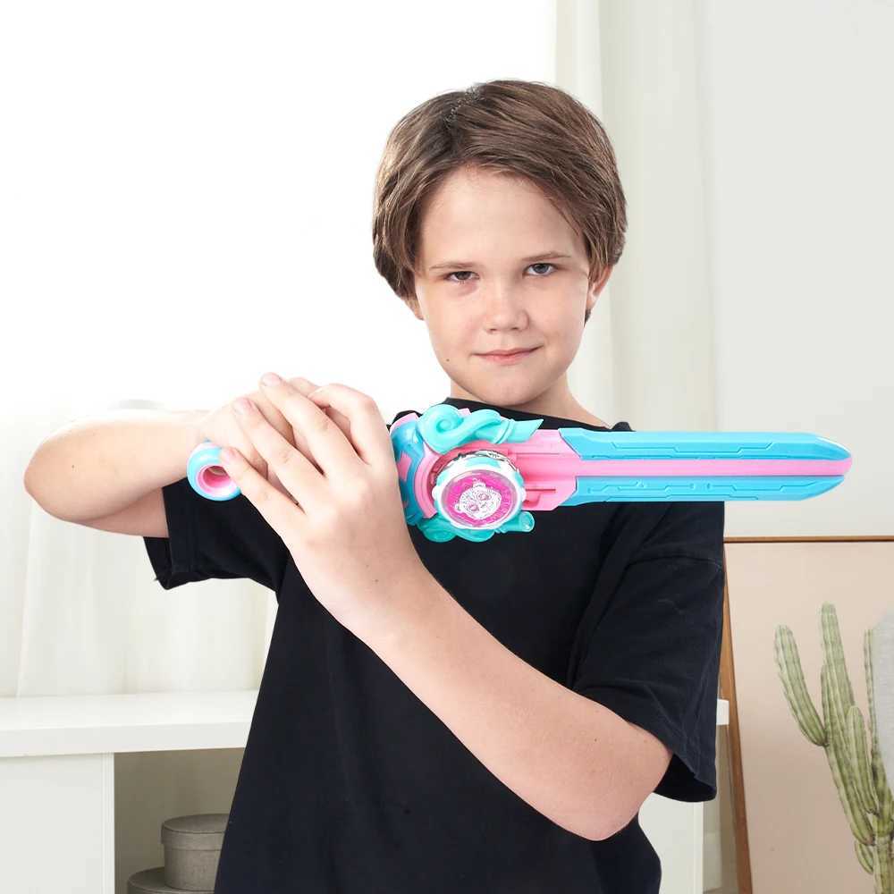 Infinity Nado 6 Power Pack-Spirit Wind Panda Upgraded Metal SpinnTop Gyro39cm Sword Launcher Kid Toy Birthday Gift J250422