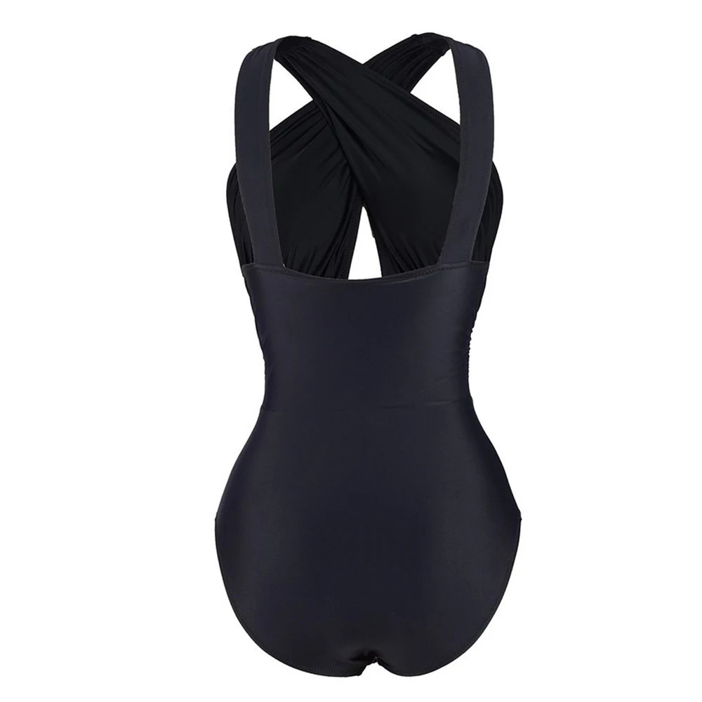 Womens swimsuit womens retro onepiece bikini set holiday beach solid dress summer plus size 250422