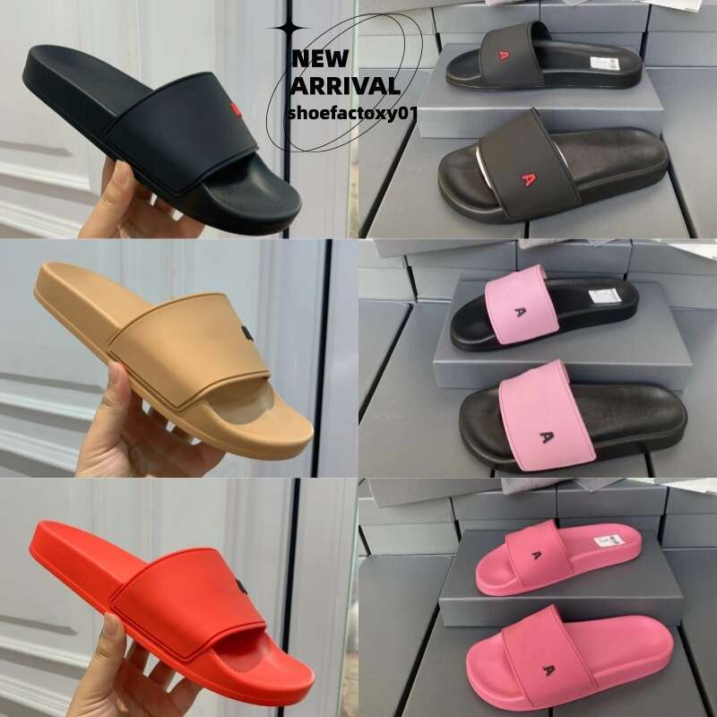 top Fashion slipper sliders Paris slides sandals slippers for men women Hot Designer unisex Pool beach flip flops 35-46