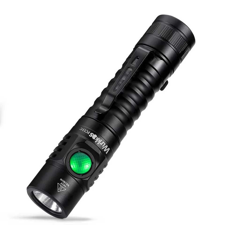 Wurkkos FC11C 519A USB-C Rechargeable EDC 18650 Flashlight Max Output 1200 LM IP68 Waterproof Magnetic Tail Hiking Travel Torch C251122