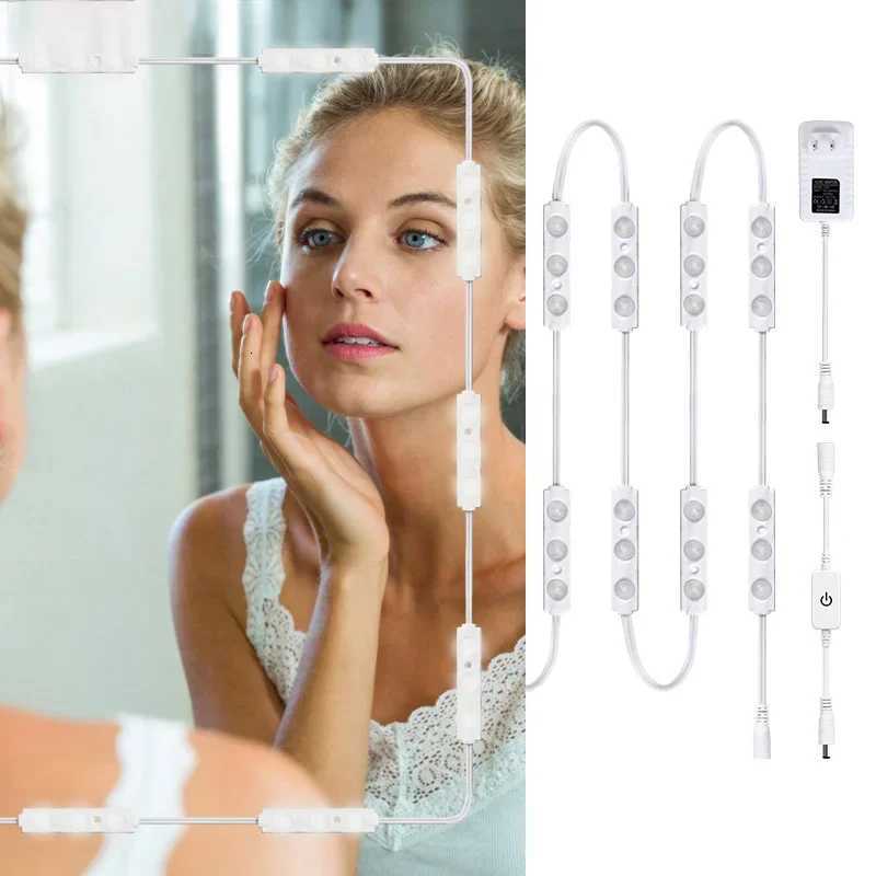 LED Makeup Mirror Lights 12W EU US Eye Protection Hollywood Vanity Lamp Touch Switch for Atmosphere Cabinet Wardrobe Lighting M251122