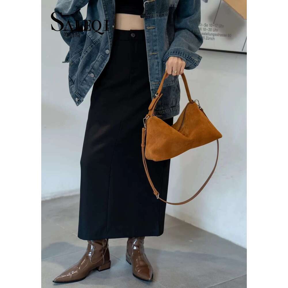 Fashion Autumn Winter Women S Big Boston Tote Soft Matte Suede Cowleather Khaki Handbag Shoulder Crossbody Coffe Bag For Bag
