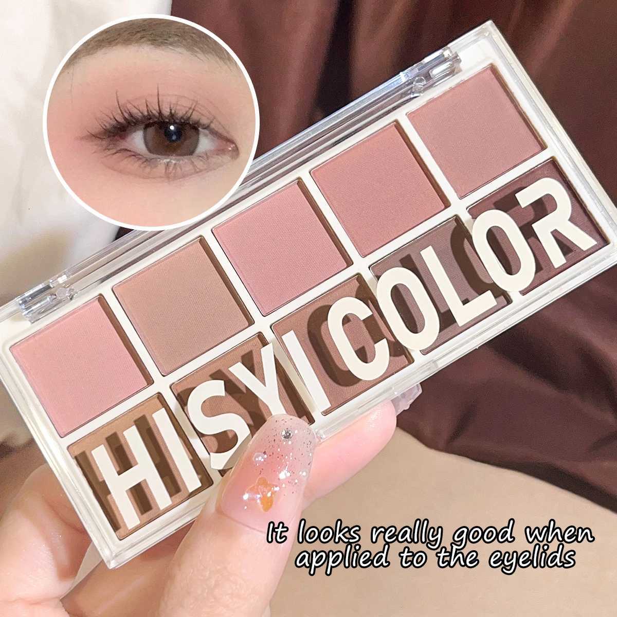 10-Color Eyeshadow Palette Highlight Matte Multi-Style Brighten Nose Contour Long-Lasting Elegant Sparkling Eye MakeupT251122