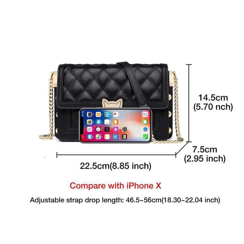 FOXER Women Split Leather Messenger Bags New Designe Lady Stylish Chains Lattice Shoulder Crossbody Bag Female Classical Flap Bag