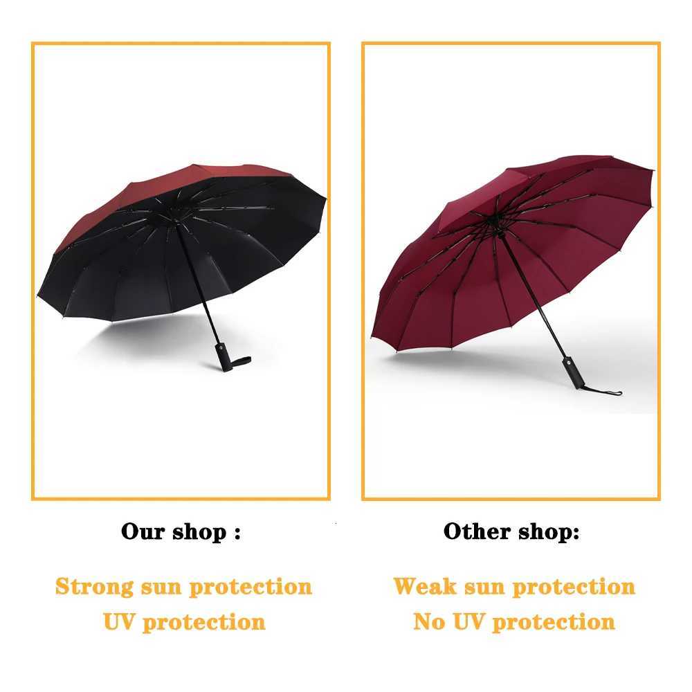 Windproof Automatic Folding Umbrella Female Male Twelv Bone Car Luxury Large Business Umbrellas Men Rain Women Gift ParasolM251122