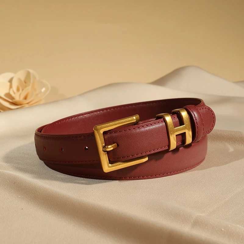 Luxury Brand Belt for Women Genuine Leather Belts with Gold Pin Buckle Fashion Decorative Belt for Coats Skirts Jeans J251122