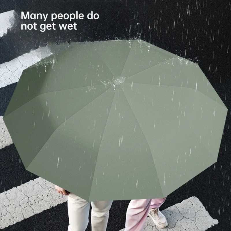 Fully automatic 60 bone buckle wind and rain dual-use sunshade folding business umbrella with multiple colors to choose fromM251122