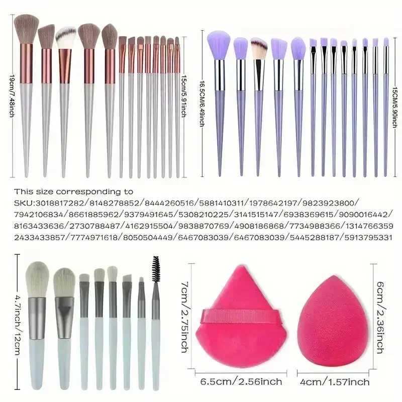 Makeup Brush Set Soft Fluffy Professiona Cosmetic Foundation Powder Eyeshadow Kabuki Blending Make Up Brush Beauty Tool Makeup C251122