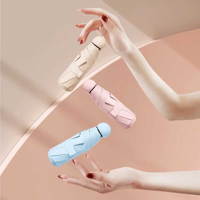 Mini Capsule Umbrella Sunny Rainy Umbrella Rainproof Anti-UV Sunshade Umbrella Pocket Sunscreen Light Umbrella Portable ParaguasM251122
