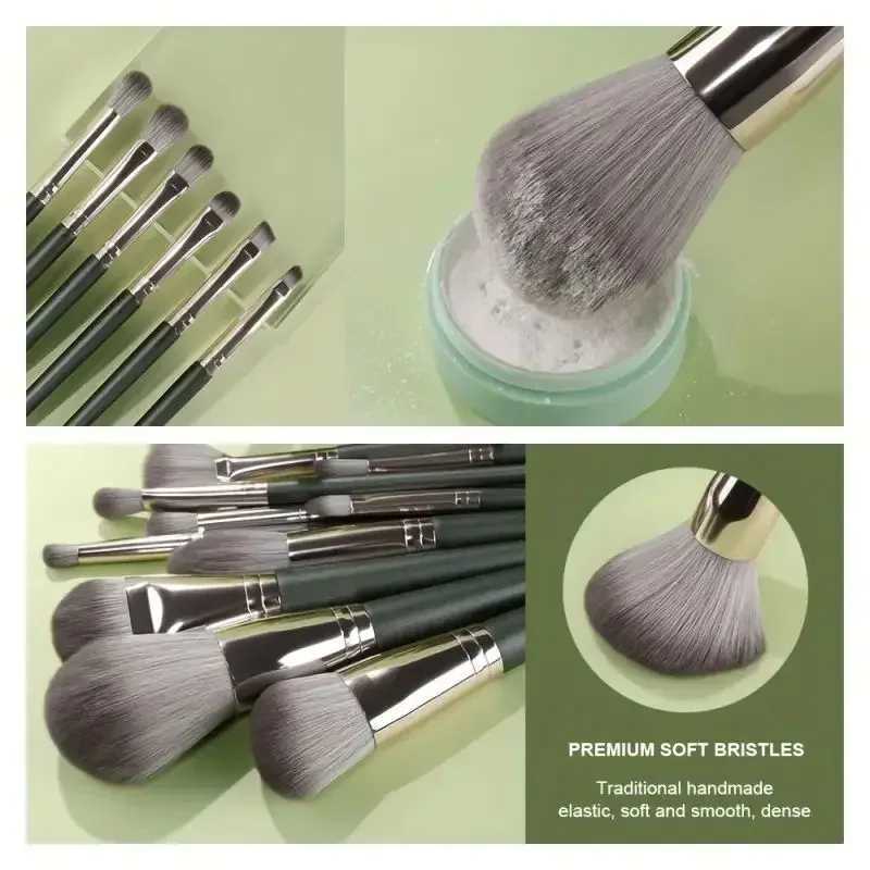 14Pcs Makeup Brushes Set Large Fluffy Soft Eye Shadow Foundation Brush Women Cosmetic Powder Blush Blending Beauty Make Up Tools C251122