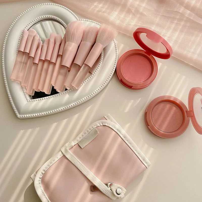 10 Pcs Mini Cherry Blossom Makeup Brush Facial Makeup Brush Concealer Foundation Eyeshadow Brush Set Travel Makeup Brush C251122